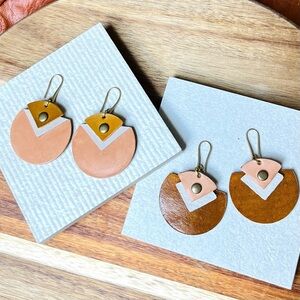 Western Boho Leather Earrings